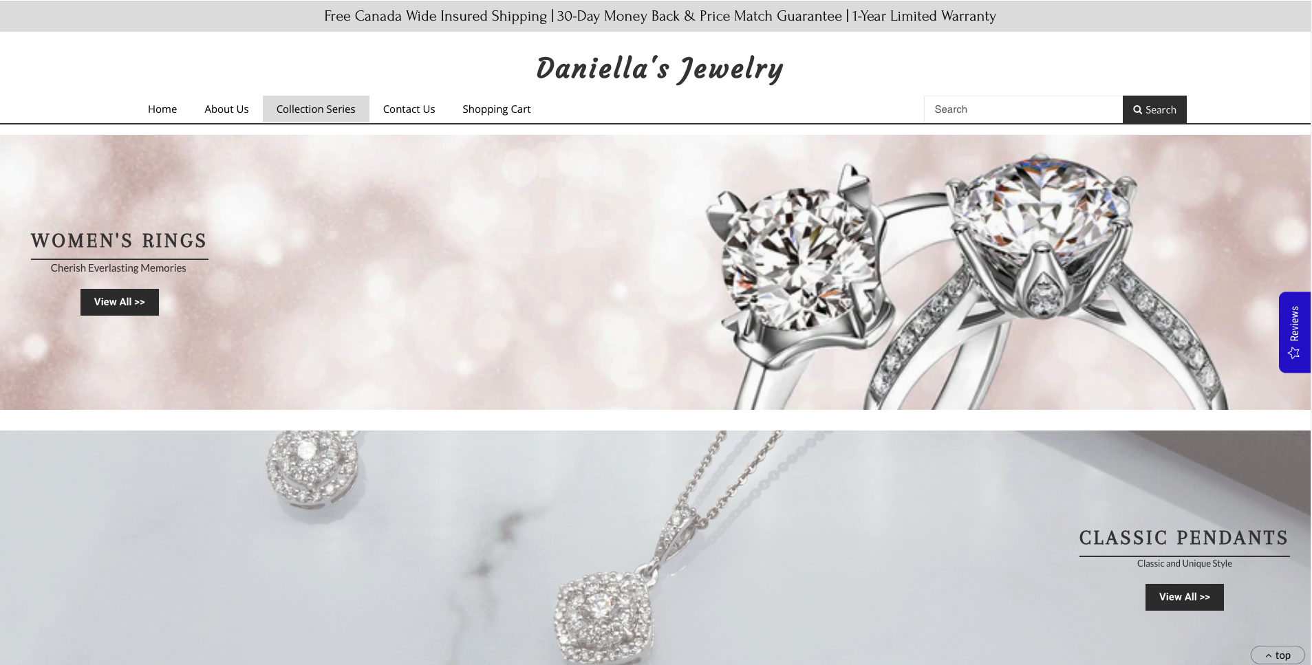 a screenshot of the landing page of my work