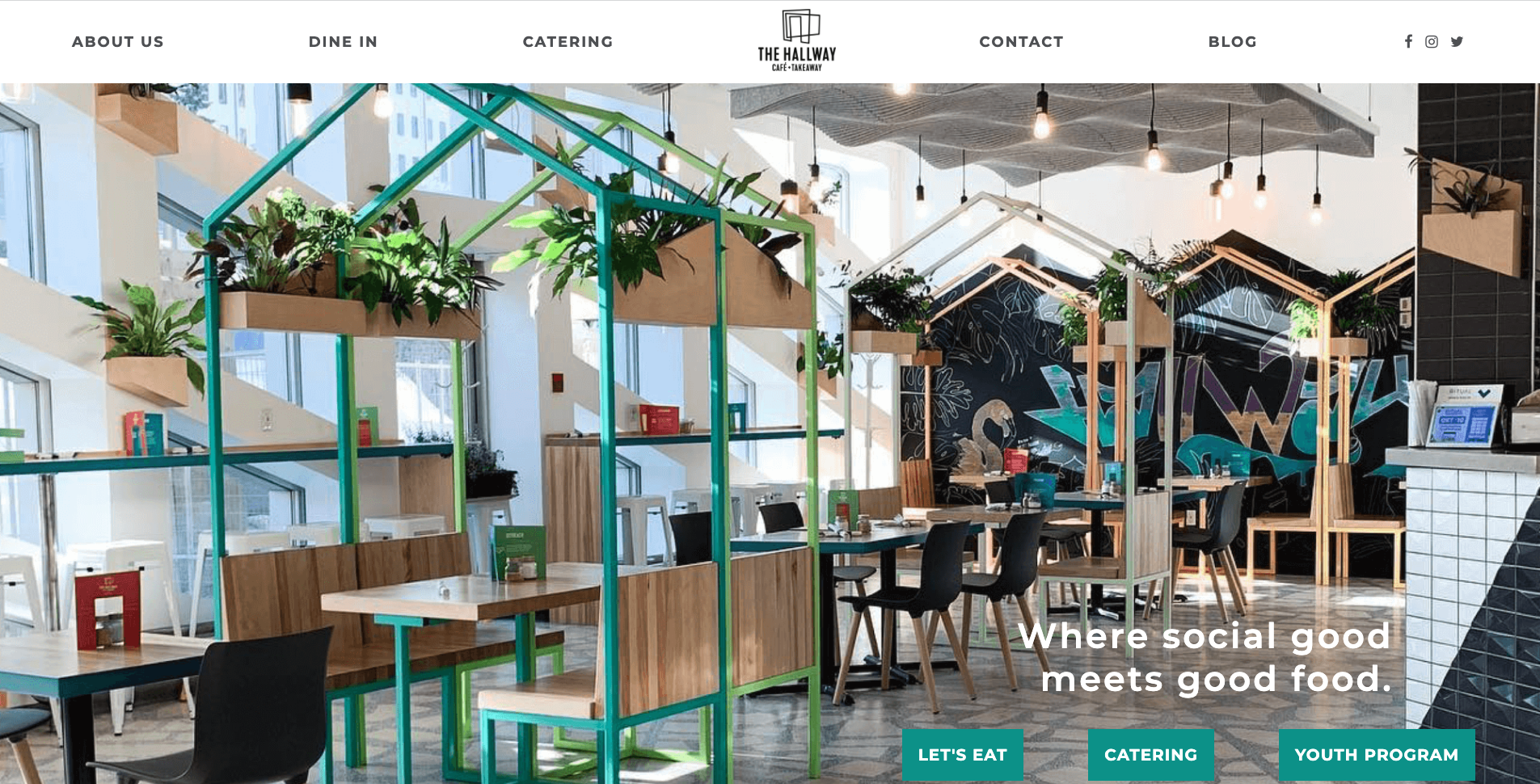 a screenshot of the landing page of my work
