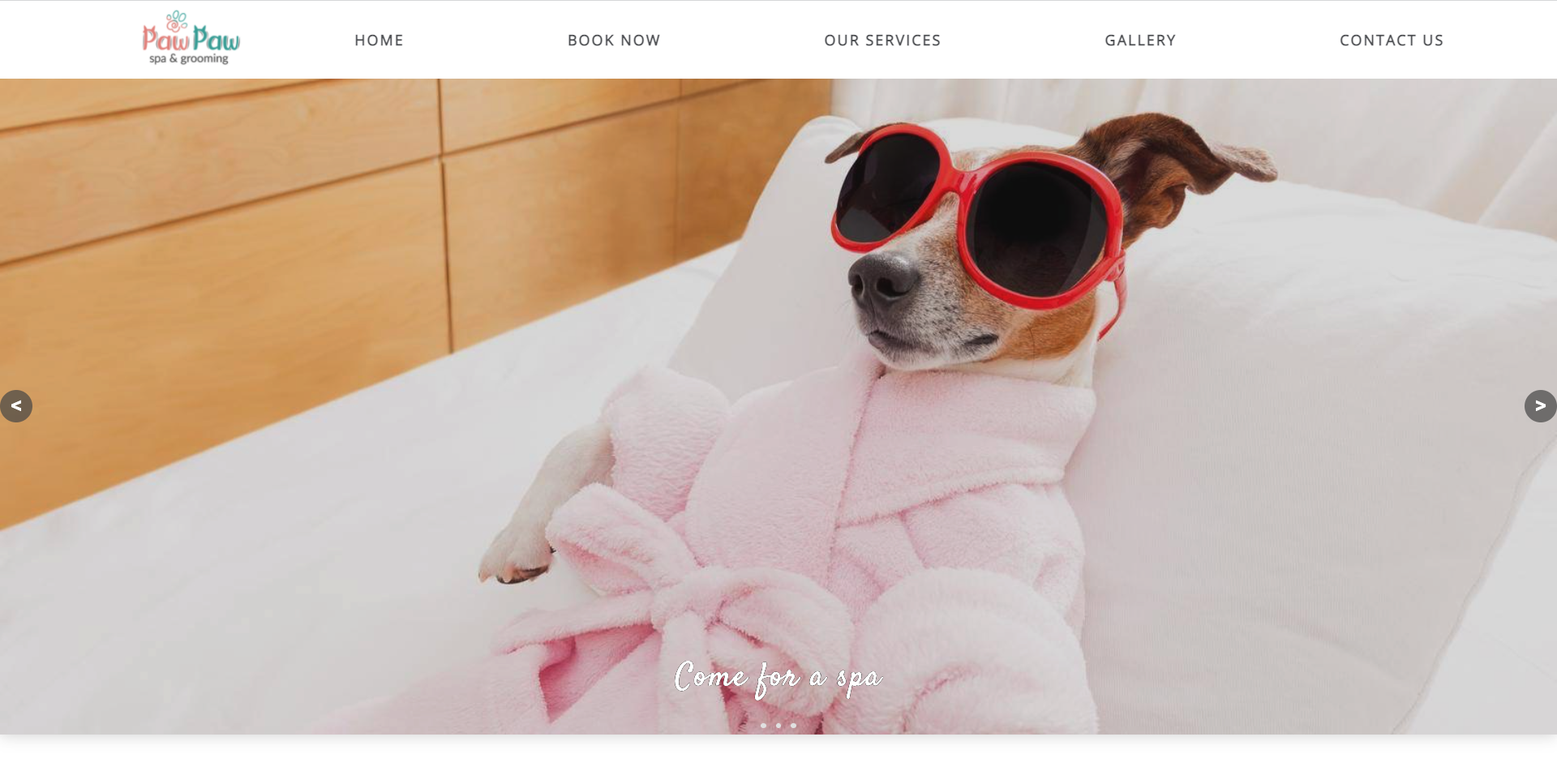 a screenshot of the landing page of my work